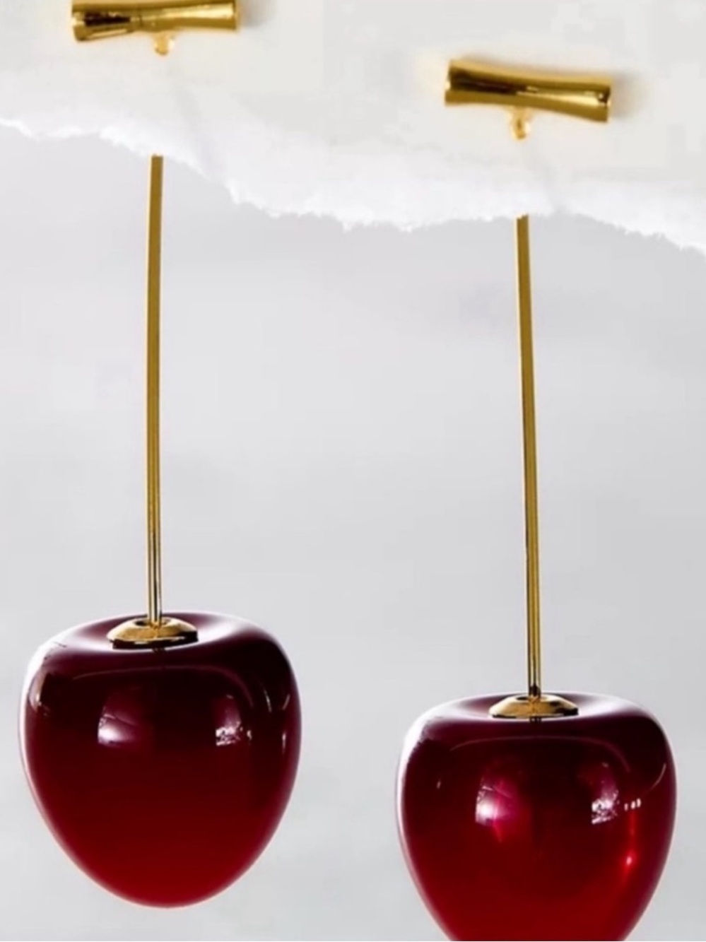 Cherry Red Earrings